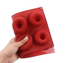 Molde silicona 8 donas rayadas